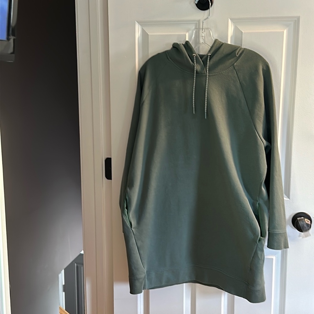 Old Navy Green Long Hooded Sweatshirt